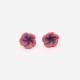 Boucles d'oreilles vintage petite fleur en résine années 90.