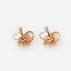 Boucles d'oreilles vintage anneaux dorés forme fleur des années 60/70.