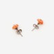 Boucles d'oreilles vintage petite rose pastel années 80.