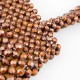 Petit sac vintage italien en perles marron des années 60 