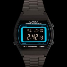 Casio B640WB-2BEF - Montre casio rétro futuriste noire et bleue - B640