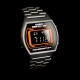 Casio B640WB-4BEF - Montre Casio rétro futuriste noire et orange - Casio B640