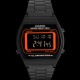 Casio B640WB-4BEF - Montre Casio rétro futuriste noire et orange - Casio B640