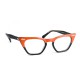 Lunettes Spitfire DAXX noires et orange verres transparents