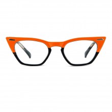 Lunettes Spitfire DAXX noires et orange verres transparents