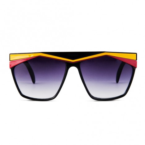 Lunettes de soleil Spitfire Vivian style hip-hop années 80 rouge et jaune