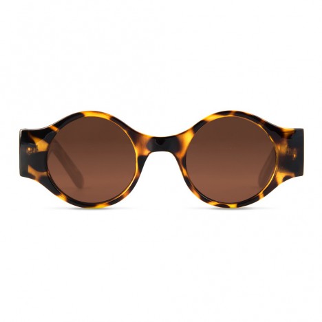 Lunettes Spitfire Underwhelmed tortoise forme ronde - verres solaires