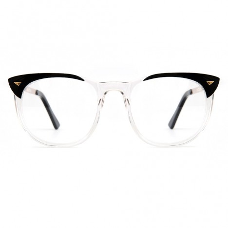 Monture Spitfire Whipscross noire pour femme - verres transparents