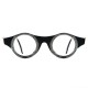 Lunettes vintage IDC noire et grise forme ronde prof de dessin années 80/90