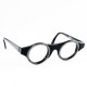 Lunettes vintage IDC noire et grise forme ronde prof de dessin années 80/90