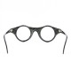 Lunettes vintage IDC noire et grise forme ronde prof de dessin années 80/90