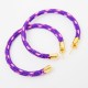 Boucles d'oreilles corde Fluo violette années 80 Hip Hop