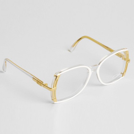 Lunettes Cazal Femme Vintage 70/80 – Verres Transparents – Blanches et dorées – 70 €