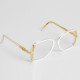 Lunettes Cazal Femme Vintage 70/80 – Verres Transparents – Blanches et dorées – 70 €