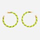 Boucles d'oreilles fluo vintage jaunes - Hip Hop 80's