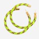 Boucles d'oreilles fluo vintage jaunes - Hip Hop 80's