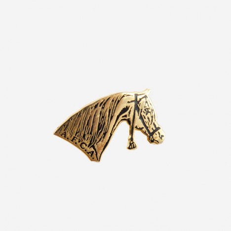 Pin's vintage cheval doré AFCA