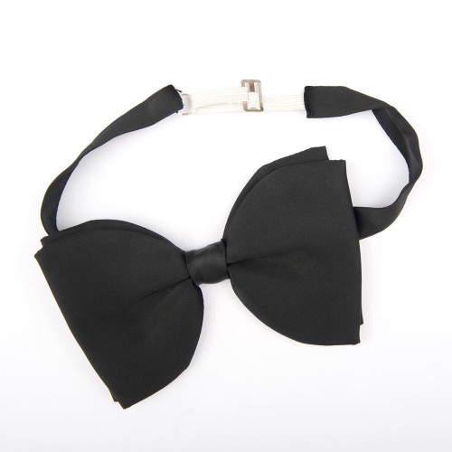 Nœud Papillon Ancien à Pince - Noir Et Beige - Occasion - Style Vintage - Forme Papillon Classique