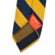 Cravate vintage College slim bleue et jaune années 70