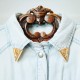 Collar tips mexicaines plaqué or style western