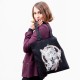 Tote bag loup et dreamcatcher noir