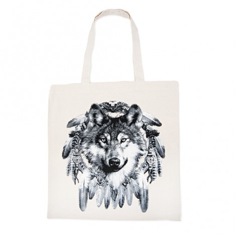 Tote bag dreamcatcher couleur naturel