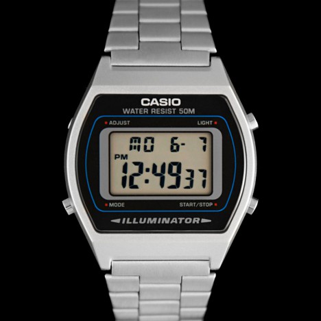 CASIO B640WD-1AVEF - Montre casio grise old school 80's