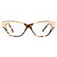 Lunettes vintage oversize en métal doré et écailles