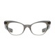 Lunettes vintage Cat's eyes grises secrétaire Mad Men