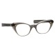 Lunettes vintage Cat's eyes grises secrétaire Mad Men