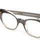 Lunettes vintage Cat's eyes grises secrétaire Mad Men