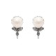 Boucles d'oreilles Keyes perle champêtre 60's