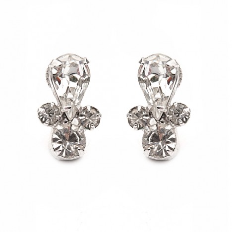 Boucles d'oreilles brillants forme goutte 60's