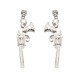 Boucles d'oreilles western pistolet et brillant