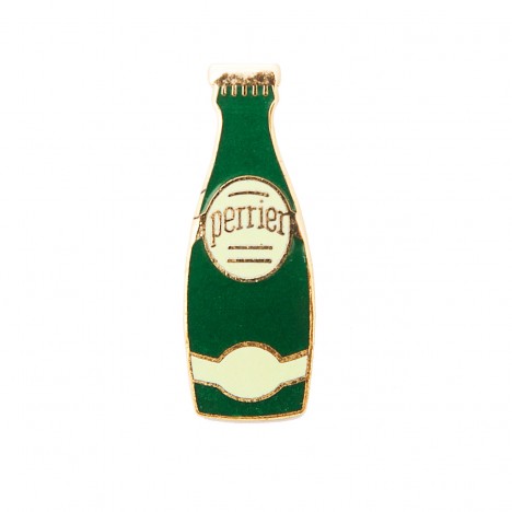 Pin's vintage bouteille Perrier verte