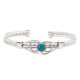 Bracelet western en acier et turquoise 