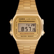 Montre casio dorée rétro homme et femme casio A168WG-9EF