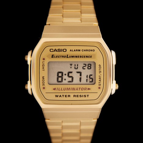 Montre analogique, digital vintage doré doré doré Casio