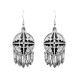 Boucles d'oreilles Dreamcatcher motif Aztèque plumes