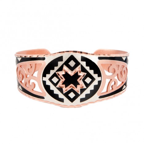 Bracelet en cuivre et motif aztèque 