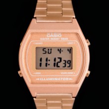 Casio B640WC-5AEF - Montre Casio vintage LCD or rose