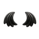 Boucles d'oreilles vintage ailes noires 80's