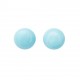 Boucles d'oreilles rondes en céramique bleu pastel 60's