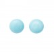 Boucles d'oreilles rondes en céramique bleu pastel 60's