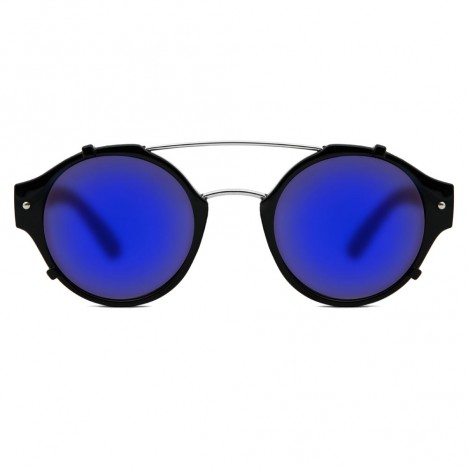 Lunettes de soleil Spitfire Flick noires à verres bleu pétrole