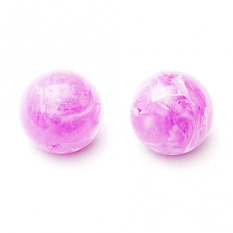 Boucles d'oreilles rondes violettes années 70