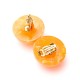 Boucles d'oreilles vintage résine oranges demi-sphere