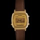 Casio LA670WEGL-9EF - Montre Casio classic dorée et bracelet cuir femmes