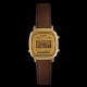 Casio LA670WEGL-9EF - Montre Casio classic dorée et bracelet cuir femmes