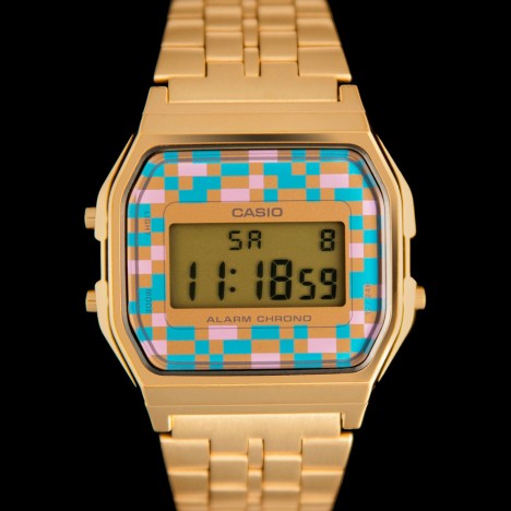 Casio A159WGEA-4AEF - Montre Casio dorée cadran Tetris 80's